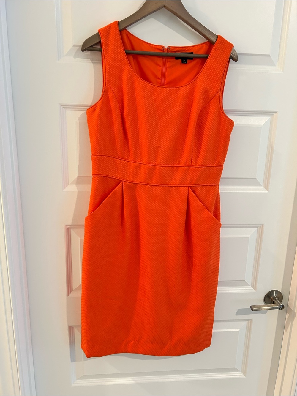 Tahari Sleeveless Midi Dress Orange Size 10